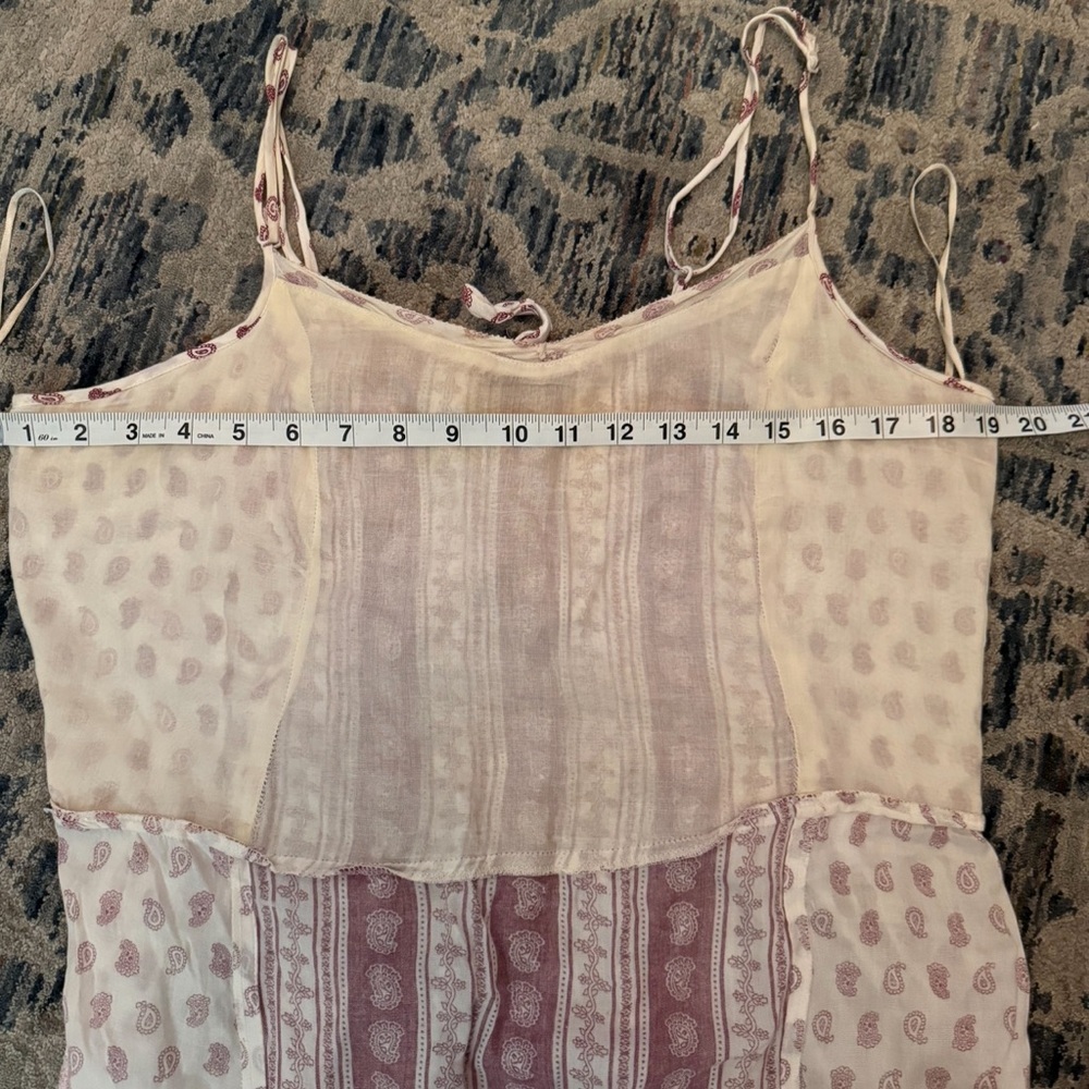 Exist Boho Patchwork Open Back Double Tie Side Sl… - image 10